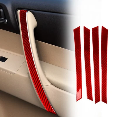 Reposabrazos rojo de fibra de carbono para Toyota Highlander 2008-2013 Foto 1 de 4