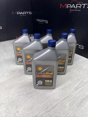 (6) Shell SAE 5W-20 Full Synthetic Motor Oil Gasoline Foto 1 de 3