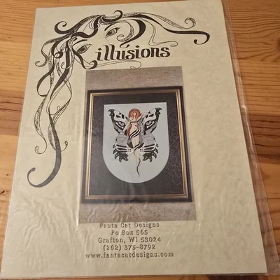 Fanta Cat Designs Illusions "Tigerfly" Cross Stitch Pattern New Fairy - Image 1 of 4
