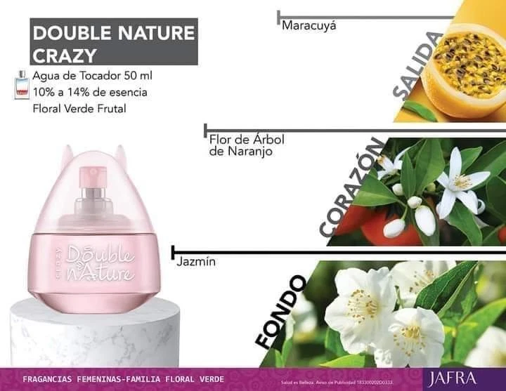 Jafra Double Nature Crazy Eau De Toilette 1,7 fl. oz. Foto 1 de 1