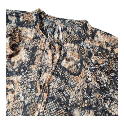 ¡NUEVO! Blusa Free People Out For The Night Top Camisa Combo Serpiente Para Mujer L Nueva Con Etiquetas Foto 1 de 4