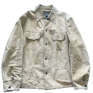 Vintage 1970s Suede Jacket Men's 44 Short Snaps Lined Avon Family Fashions - Picture 1 of 13
