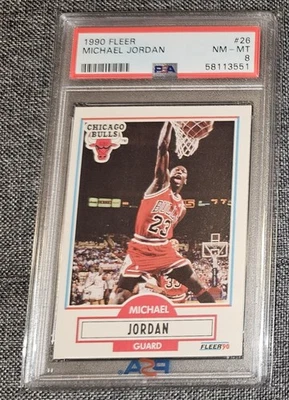 Fleer Michael Jordan #26 1990-91 PSA 8, BULLS HOF GOAT 🐐 🔥 Foto 1 de 2
