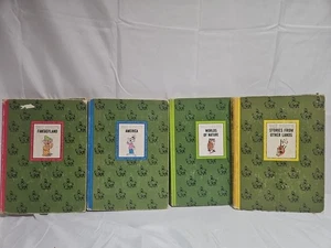 VTG The Wonderful Worlds of Walt Disney 4 Book Set Golden Press 1965 - Foto 1 di 11