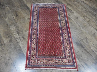 Alfombra turca vintage geométrica de Anatolia, alfombra turca vintage hecha en el pueblo 2,1x4,1 Foto 1 de 4