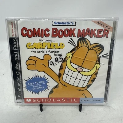 Comic Book Maker Featuring Garfield RARE Windows PC & Mac CD-ROM Video Game NEW - Image 1 of 4