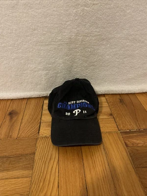 VTG 2011 PHILADELPHIA PHILLIES NL EAST DIVISION CHAMPIONS HAT 47 BRAND FREE SHIP - Image 1 of 4