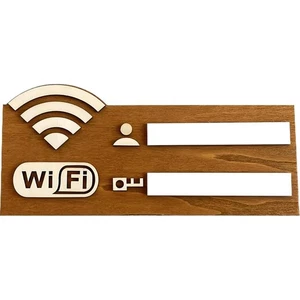 Retro Holz WiFi Passwort Schild - Wandmontage Wireless Network Indic ' - Bild 1 von 11