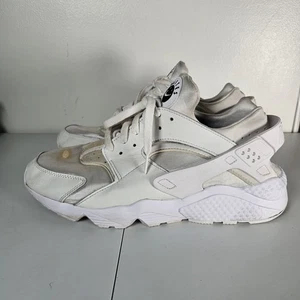 Nike By You Air Huarache Triple White FD9781 900 Men's Size 12 Flaw - Picture 1 of 11