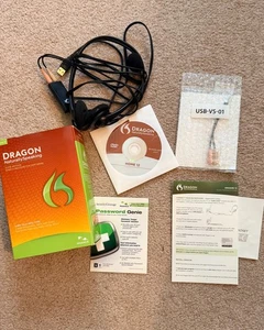 Nuance Dragon Naturally Speaking Version 12 Home Ed Wired Headset/Adapters - Picture 1 of 4