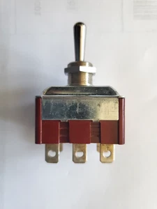 Brevete 6 Terminal Toggle Switch Made In France Dpdt / Sgdg - Picture 1 of 5