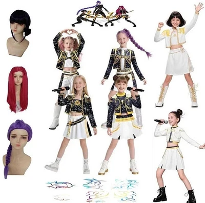 Kinder Mädchen Kpop Demon Hunters Kostüm Rumi Zoey Cosplay -Kostümer Outfits - Bild 1 von 4