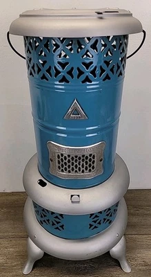 Estufa Calentador de Aceite de Queroseno Portátil Perfection #230 De Colección Esmalte Azul Funciona Foto 1 de 4