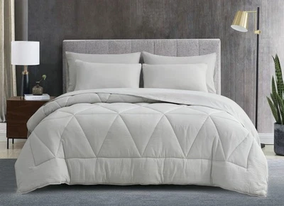 Rory 3-Piece Triangle Geometric Quilted Soft Washed Microfiber Comforter Set - Image 1 of 4