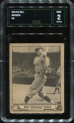 1940 Play Ball R335 #91 Bob Seeds New York Giants - GMA 2 Good  - Image 1 of 2