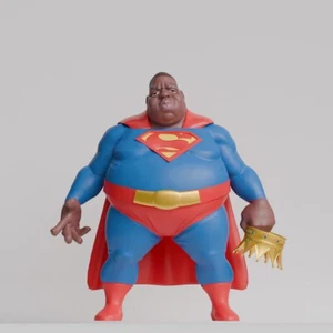 Super Biggie Notorious B.I.G. Sculpture in SuperMan Suit Statue 10in Resin - Picture 1 of 8