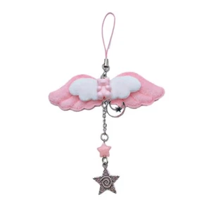 Bear Wing Star Charm Pendant Chain Hanging Decoration for Keys Bag Purse - Zdjęcie 1 z 8