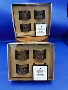 Napkin Rings Storehouse (8) Rolled Metal NIB - Picture 1 of 6