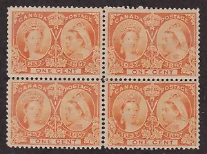 *KAPPYSSTAMPS ID7582 CANADA #51 MINT BK/4 BLOCK SOME PERF SEPERATIONS - Picture 1 of 2