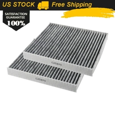 Pair Carbon Cabin Air Filter For 2014-2016 Q50 Q60 QX50 QX70 Infiniti 3.0 3.5L - Image 1 of 4