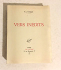 VERS INEDITS - P.-J. TOULET - édition LE DIVAN de 1936