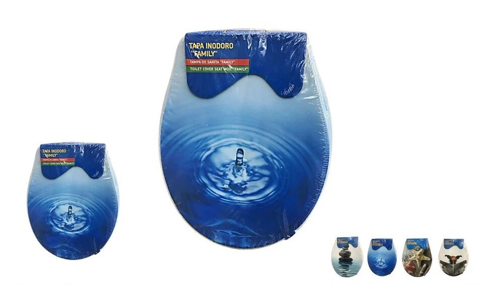 Sedile Coprivaso Wc Water Copriwater Bagno Morbido Universale Fantasia Dise dfh - Immagine 1 di 1