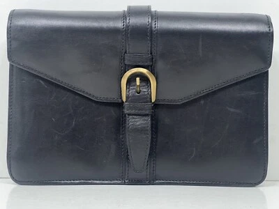 Elegant vintage black leather document and money bag wallet by BALLY - Image 1 of 4