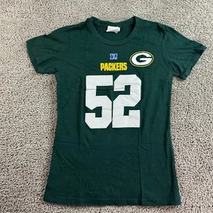 Green Bay Packers Shirt Womens Small Green White Clay Matthews %52 Majestic - Picture 1 of 10