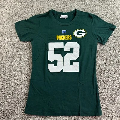 Camisa Green Bay Packers Mujer Pequeña Verde Blanco Arcilla Matthews %52 Majestuosa Foto 1 de 4