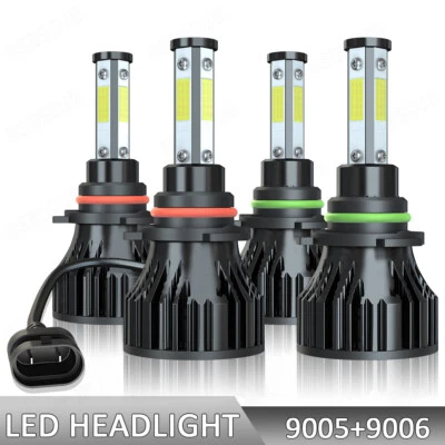 For Toyota Land Cruiser 1991-2007 Front LED Headlight High Low Beam Bulbs White - Image 1 of 4
