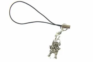 Robot Téléphone Miniblings Déco Portable Scifi Ordinateur Cœur 18mm Argent - Photo 1 sur 5