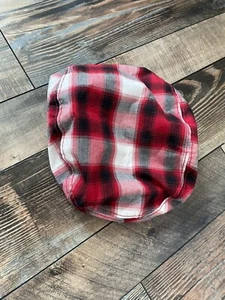 Gymboree Holiday Christmas Boys Hat Plaid Red Black Nwt Size S - Picture 1 of 3