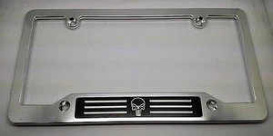 PUNISHER, BILLET ALUMINUM LICENSE PLATE FRAME, CSP, BLACK BADGE - Bild 1 von 2