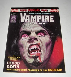 VAMPIRE TALES SUPER ANNUAL #1 MARVEL MAGAZINE Summer 1975 MORBIUS SATANA HORROR - Picture 1 of 6