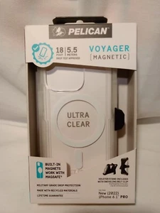 Pelican Apple iPhone 14 Pro Voyager Heavy-Duty MagSafe Compatible Case Clear NEW - Zdjęcie 1 z 7