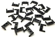 LEGO LOT OF 25 NEW BLACK 1 X 2 STUD PLATE PIECES W/ BAR MODIFICATION MACHINE GUN
