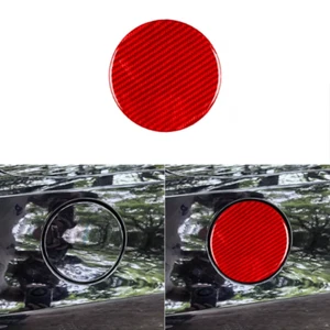 Tapa de combustible de fibra de carbono roja para puerta tapa de tanque embellecedor para Corvette C8 2020-24 - Imagen 1 de 11