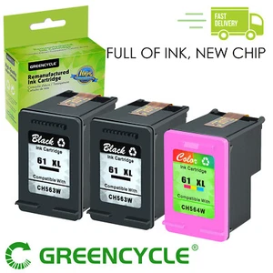 61XL 3PK Ink Cartridges Compatible with HP Deskjet 1000 1050 1055 1051 2050 3000 - Picture 1 of 10