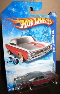 Hot Wheels 2010 #134 Faster Than Ever #6 '67 PONTIAC GTO Red/Silver Snowflake - Picture 1 of 5
