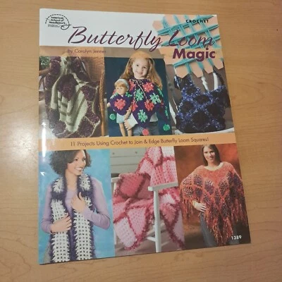 Butterfly Loom Magic Crochet Pattern Booklet 11 Projects Yarn Crafts Vintage - Image 1 of 4