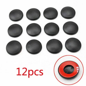 Auto KFZ Innenraum Türschloss Schraube Schutz Abdeckung 12x Universal Kappe Blende Schwarz~ - Bild 1 von 12