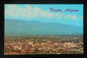 1960s Panorama from "A" Mountain Tucson AZ Pima Co Postcard Arizona - Picture 1 of 1