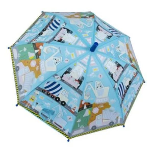 Kids Umbrella Construction Brolly Colour Changing Floss & Rock Rain Accessory - Picture 1 of 3