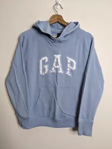 GAP Hoodie Womens Medium Light Blue Pullover Jumper Sweater Sportswear 90s Y2K - Picture 1 of 13