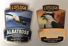 2x Cotleigh Brewery Beer Pump Clips Albatross 5.0% + Golden Seahawk 4.2%