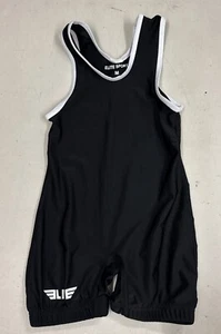 ELITE SPORTS WRESTLING UNIFORM Outfit Size Medium (see Notes) Black And White - Picture 1 of 12