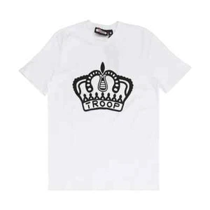 Camiseta blanca con gráfico de corona de World of Troop para hombre - Imagen 1 de 1