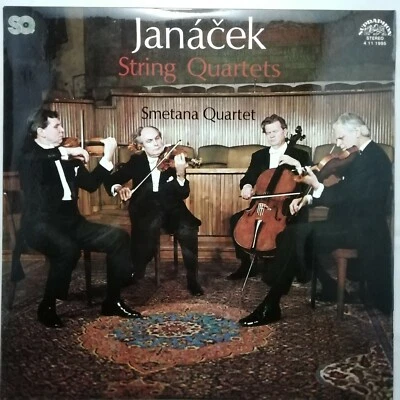 Supraphon LP 4 11 1995 QUAD: Janáček - String Quartets 1 & 2 / Smetana Quartet - Image 1 of 3