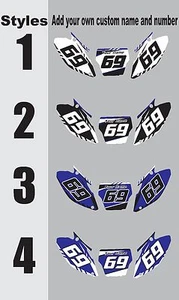 2007-2013 Yamaha WRF250 WRF 250 WR F Number Plates Side Panels Graphics Decal - Foto 1 di 1