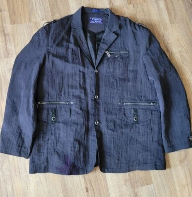 Chaqueta Blazer Blu Martini Negra Hombre/Mujer Rara Encontrar XL Foto 1 de 4